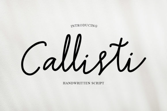 Callisti: The Perfect Handwritten Font for Crafters