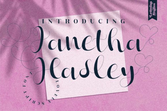 Janetha Hasley: A Romantic Script Font for Elegant Design