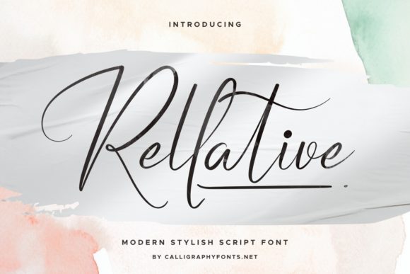 Rellative: A Graceful Script Font for Elegant Branding
